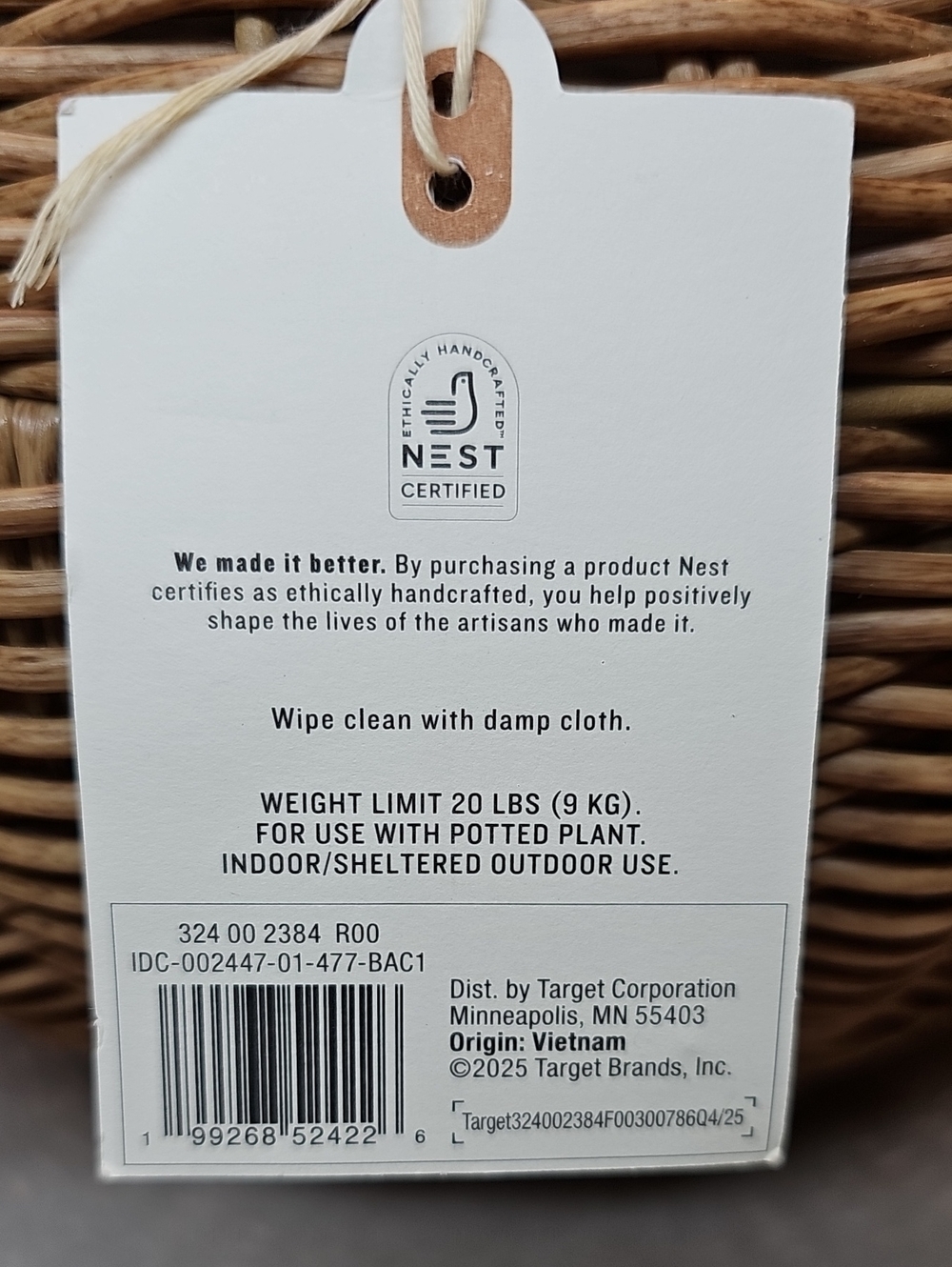 New Woven Hanging Plant Basket by Hearth & Hand™ with Magnolia Spring 2026 - Picture 8 of 8